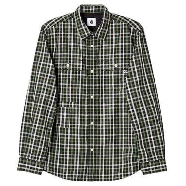 Pretty Green Mens Pelton Checkerboard Shirt (Black)