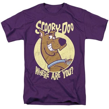 Scooby Doo Unisex Adult Where Are You? T-Shirt (Purple)