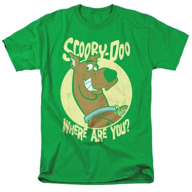 Scooby Doo Unisex Adult Where Are You? T-Shirt (Kelly Green)