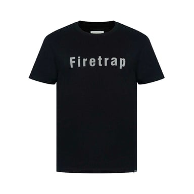 Firetrap Mens Logo Cotton T-Shirt (Black)