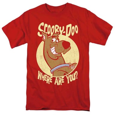 Scooby Doo Unisex Adult Where Are You? T-Shirt (Red)