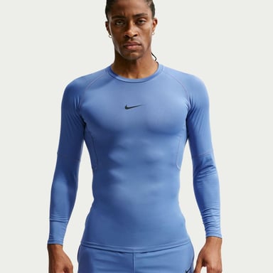 Nike Mens Pro Core Long-Sleeved T-Shirt (Indigo)
