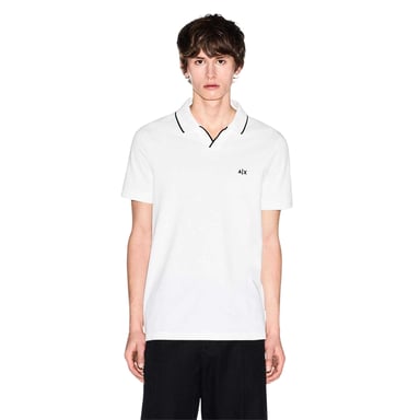 Armani Exchange Mens Logo Polo Shirt (Off White)