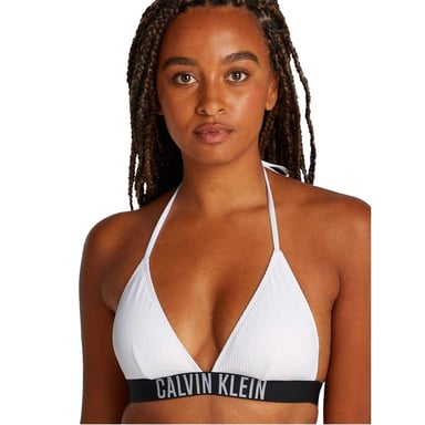 Calvin Klein Womens/Ladies Triangle Cups Bikini Top (Brilliant White)