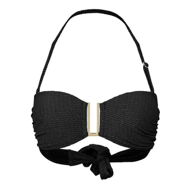 Biba Womens/Ladies Gold Detail Tie Back Bikini Top (Black)