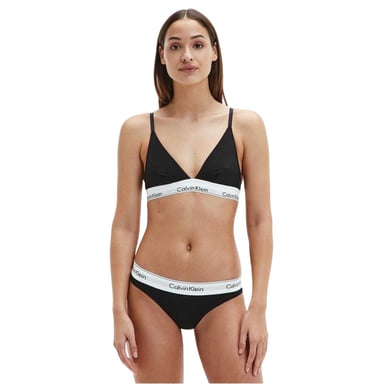 Calvin Klein Womens/Ladies Cotton Blend Lightweight Modern Briefs (Black)