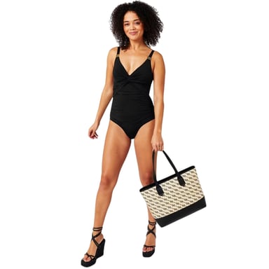 Biba Womens/Ladies Icon Tummy Control One Piece Swimsuit (Black)
