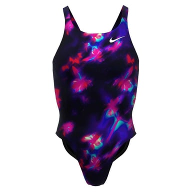 Nike Womens/Ladies Floral Pattern One Piece Swimsuit (Black)