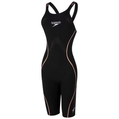 Speedo Womens/Ladies Intent Streamline One Piece Swimsuit (Black/Gold)