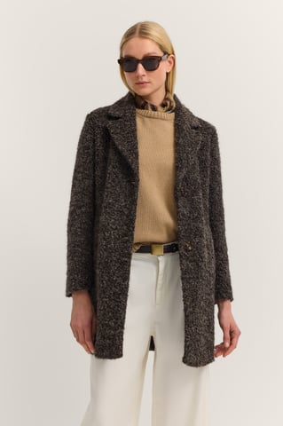 Bugatti Damen Kurzmantel mit Flexcity Stretch in Boucléqualität