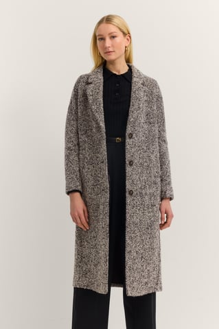 Bugatti Damen Langer Mantel mit Reverskragen & Flexcity Stretch