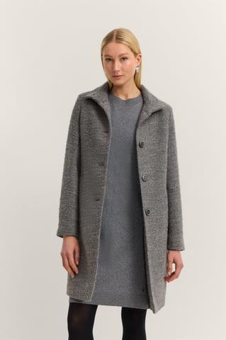 Bugatti Damen Wollmantel mit Flexcity Stretch und Stehkragen