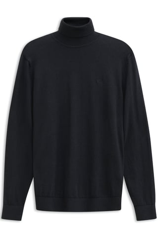 Bugatti Herren Rollkragen Pullover aus Baumwolle-Kaschmir