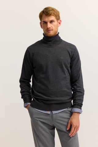 Bugatti Herren Rollkragen Pullover  aus reiner Baumwolle
