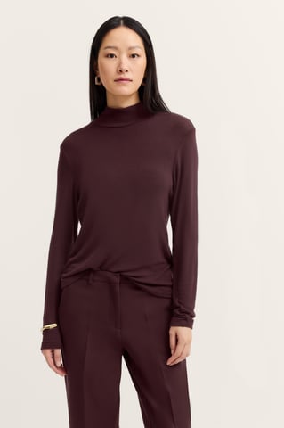 Bugatti Damen Rollkragen Shirt in einem Modal-Mix