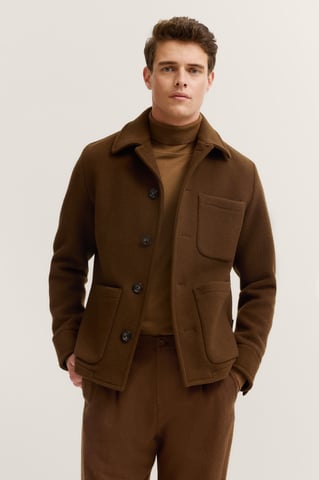 Bugatti Herren Overshirt mit Umlegekragen & Knopfleiste