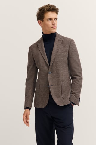 Bugatti Herren Reverskragen Sakko Jersey Stretch mit Taschen