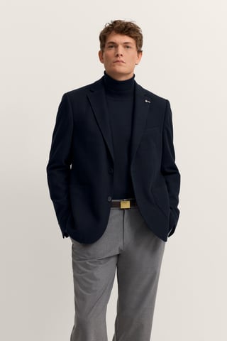 Bugatti Herren Reverskragen Sakko klassisch & elegant mit Stretch-Futter