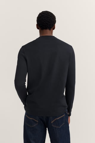 Bugatti Herren Langarmshirt im Modern Fit aus Baumwolle