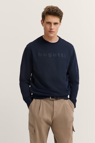 Bugatti Herren Sweatshirt Rundhals im Modern Fit aus einem Baumwollmix