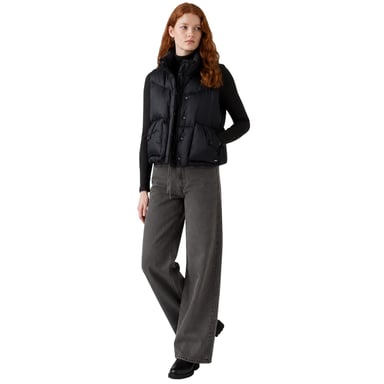 Levis Womens/Ladies Western Bubble Gilet (Black)