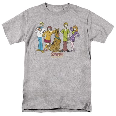 Scooby Doo Unisex Adult Gang T-Shirt (Athletic Heather)