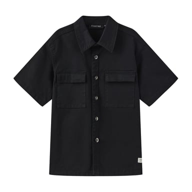 Firetrap Childrens/Kids Pocket Short-Sleeved Shirt (Black)