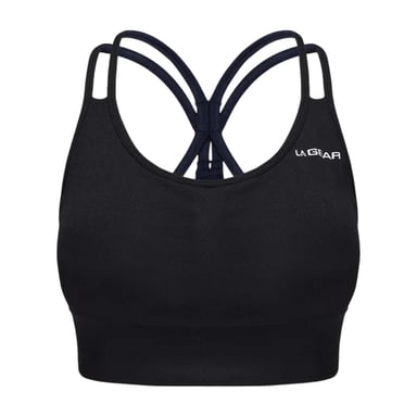 LA Gear Womens/Ladies Seamless Sports Bra (Black)