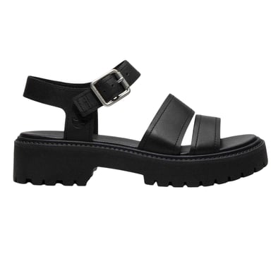 Timberland Womens/Ladies Leather Flat Gladiator Sandals (Black)