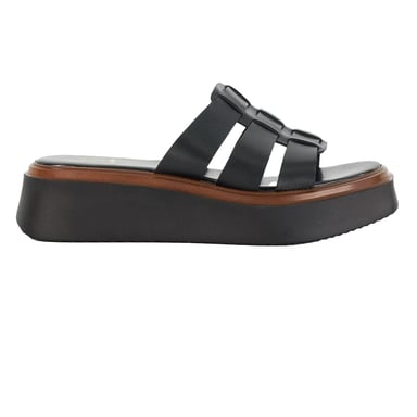 Dune London Womens/Ladies Latelys Leather Platform Sandals (Black)