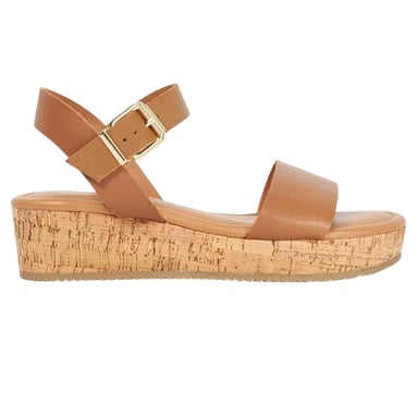 Dune London Womens/Ladies Leather Platform Sandals (Tan)