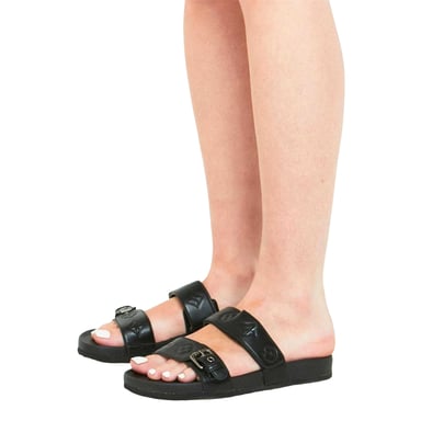 Missy Empire Womens/Ladies PU Flat Slides (Black)