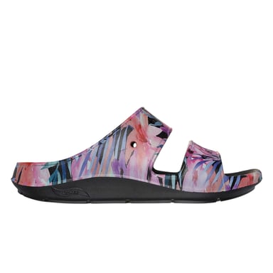 Skechers Womens/Ladies Archfitwave Floral Open Toe Slides (Black/Multicoloured)
