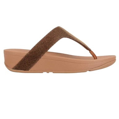 FitFlop Womens/Ladies Lottie Glitzy Thong Strap Sandals (Bronze)