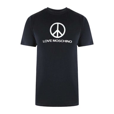 Love Moschino Mens Peace Symbol T-Shirt (Black)