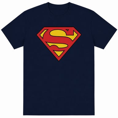 Superman Unisex Adult Classic Logo T-Shirt (Navy)