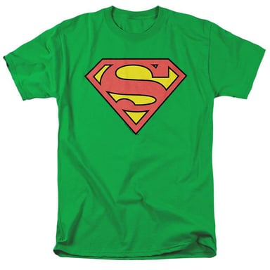 Superman Unisex Adult Classic Logo T-Shirt (Kelly Green)