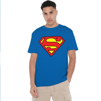 Superman Unisex Adult Classic Logo T-Shirt (Royal Blue)