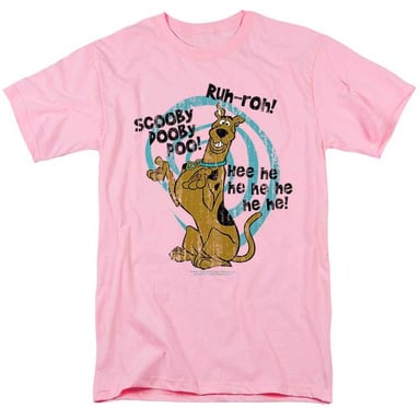 Scooby Doo Unisex Adult Quote T-Shirt (Pink)