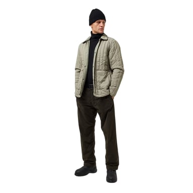 Rains Mens Banja Relaxed Fit Overshirt (Driftwood)
