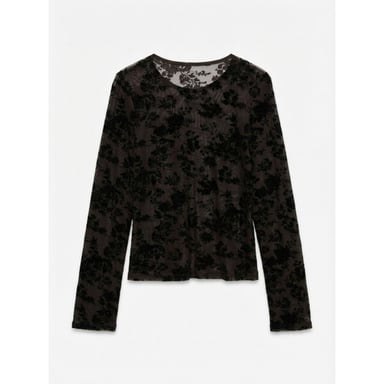 Vero Moda vmflora ls o-neck top jrs 10354544 chocolate torte