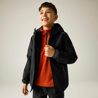 Regatta Childrens/Kids Illuma Reflective Waterproof Insulated Jacket (Black)