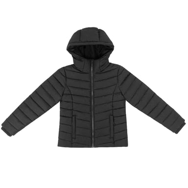 Slazenger Girls Hooded Padded Jacket (Black)