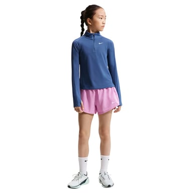 Nike Girls Dri-FIT Half Zip Long-Sleeved Top (Mystic Blue)