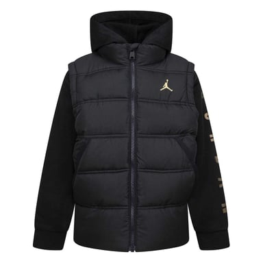 Nike Childrens/Kids Air Jordan Puffer Jacket (Black/Gold)