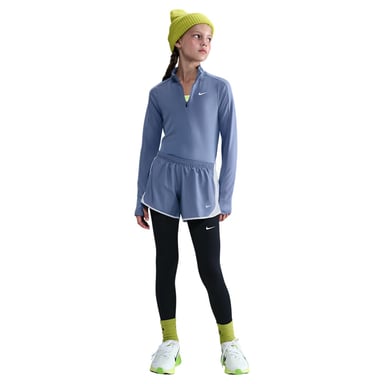 Nike Girls Dri-FIT Half Zip Long-Sleeved Top (Indigo)
