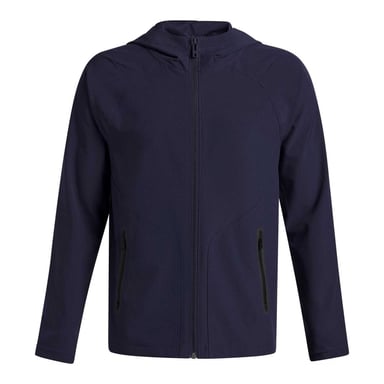 Under Armour Boys Solid Regular Hooded Jacket (Blue)