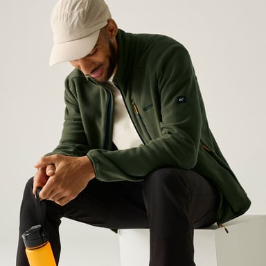 Regatta Mens Brinnden Full Zip Fleece (Dark Khaki)