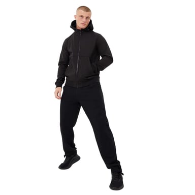 Everlast Mens Plain Hooded Soft Shell Jacket (Black)
