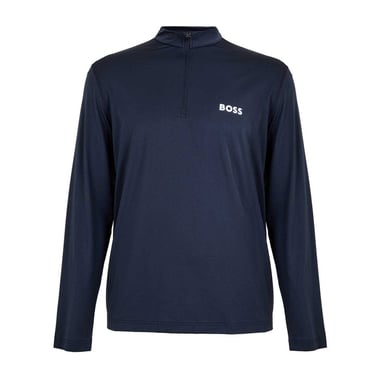 Boss Mens Performance Quarter Zip Long-Sleeved Top (Navy)
